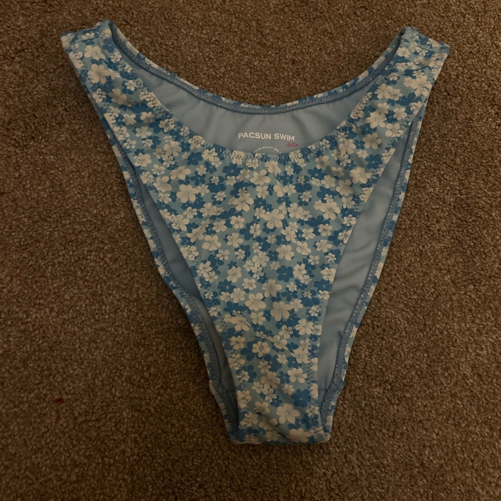 PacSun Light Blue Floral Swimwear